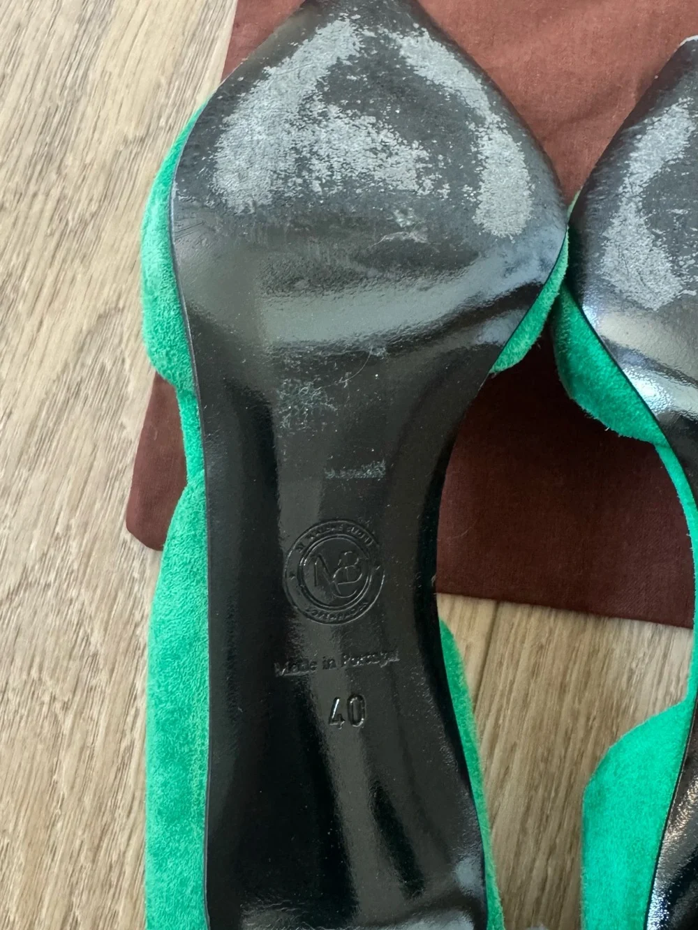 Malene Birger Green Suede Pointed-Toe Women's Pumps eu40